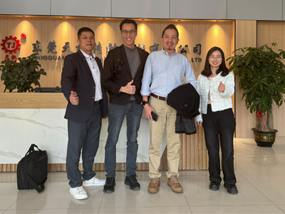 外国客人眼中的天机传动纠偏机厂家